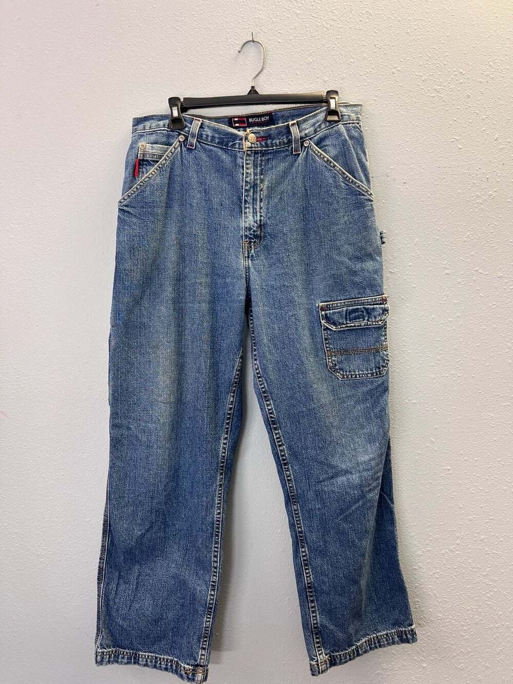 Vintage Bugle Boy Carpenter Jeans Mens 36x28 Loose Fit Y2K Workwear Blue 0366